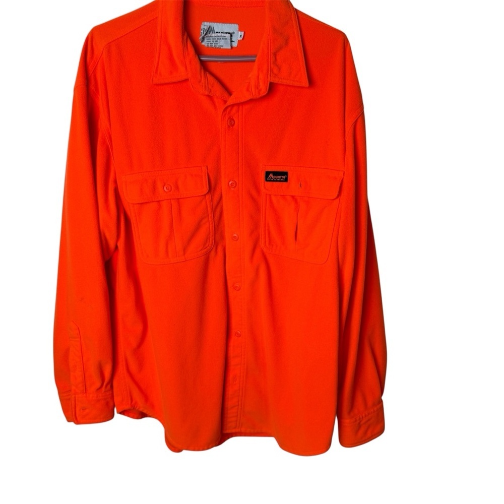 Vintage Mount'n Prairie Orange flannel button down blaze orange